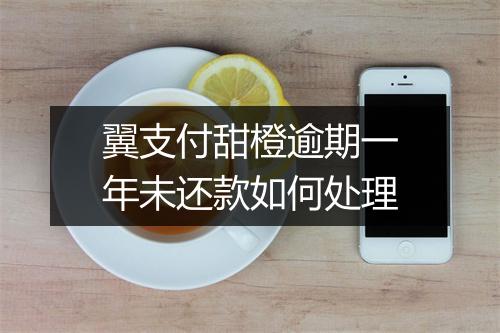 翼支付甜橙逾期一年未还款如何处理