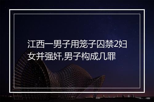 江西一男子用笼子囚禁2妇女并强奸,男子构成几罪