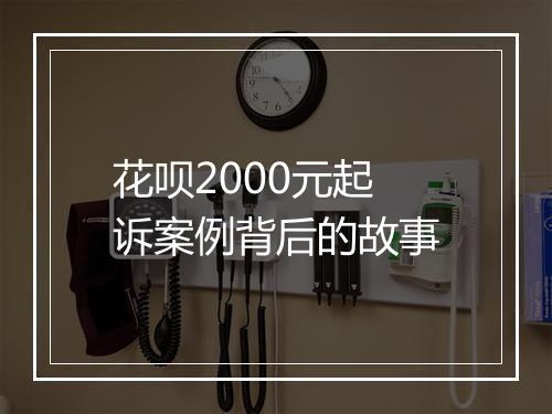 花呗2000元起诉案例背后的故事
