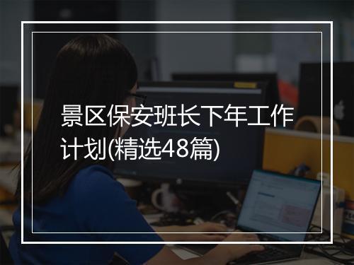 景区保安班长下年工作计划(精选48篇)