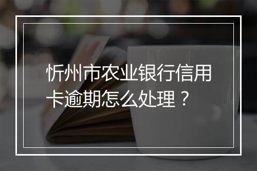 忻州市农业银行信用卡逾期怎么处理？