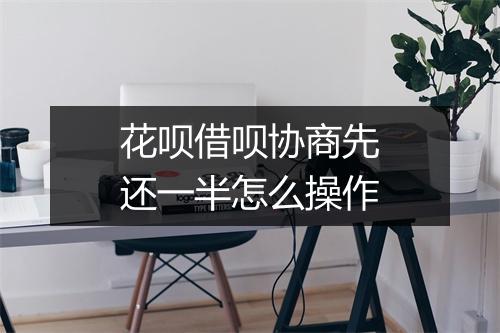 花呗借呗协商先还一半怎么操作