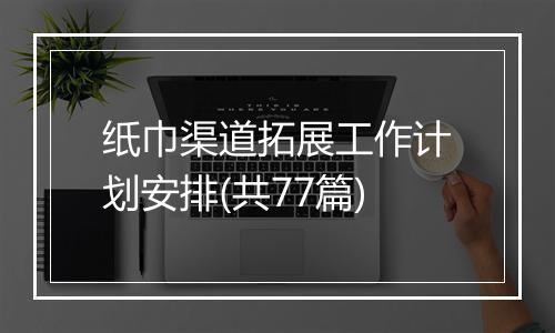 纸巾渠道拓展工作计划安排(共77篇)