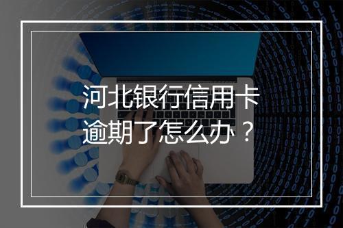 河北银行信用卡逾期了怎么办？