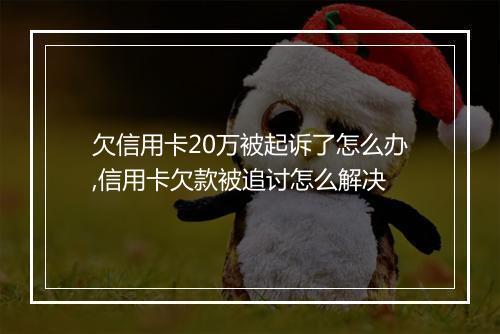 欠信用卡20万被起诉了怎么办,信用卡欠款被追讨怎么解决