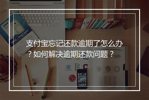 支付宝忘记还款逾期了怎么办？如何解决逾期还款问题？