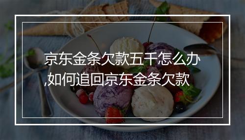 京东金条欠款五千怎么办,如何追回京东金条欠款