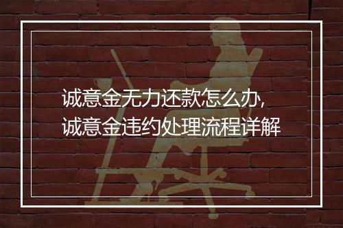 诚意金无力还款怎么办,诚意金违约处理流程详解