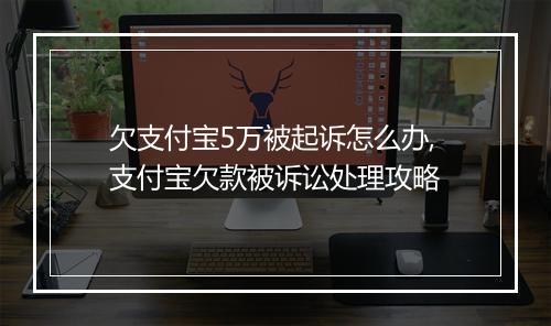 欠支付宝5万被起诉怎么办,支付宝欠款被诉讼处理攻略