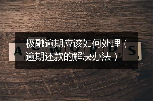 极融逾期应该如何处理（逾期还款的解决办法）