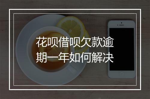 花呗借呗欠款逾期一年如何解决