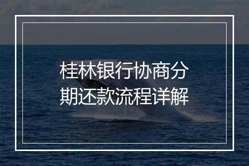桂林银行协商分期还款流程详解