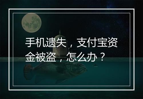 手机遗失，支付宝资金被盗，怎么办？