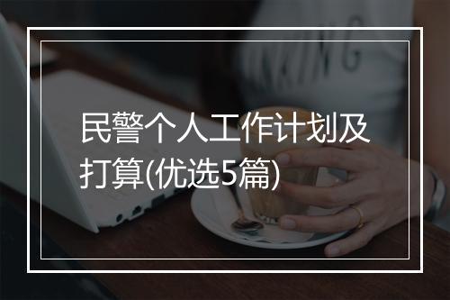 民警个人工作计划及打算(优选5篇)