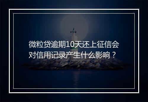 微粒贷逾期10天还上征信会对信用记录产生什么影响？