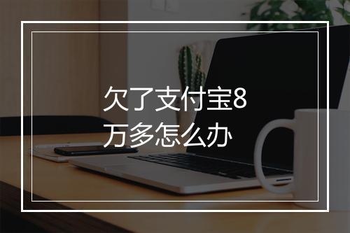 欠了支付宝8万多怎么办
