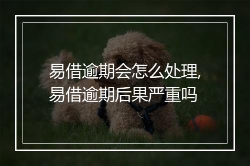 易借逾期会怎么处理,易借逾期后果严重吗