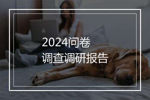 2024问卷调查调研报告
