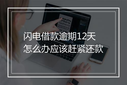 闪电借款逾期12天怎么办应该赶紧还款