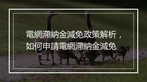 電網滯納金減免政策解析，如何申請電網滯納金減免