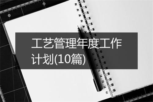 工艺管理年度工作计划(10篇)