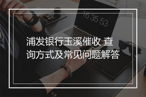 浦发银行玉溪催收 查询方式及常见问题解答