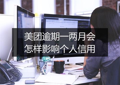 美团逾期一两月会怎样影响个人信用