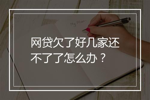 网贷欠了好几家还不了了怎么办？