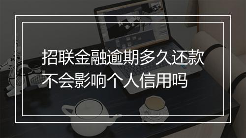 招联金融逾期多久还款不会影响个人信用吗