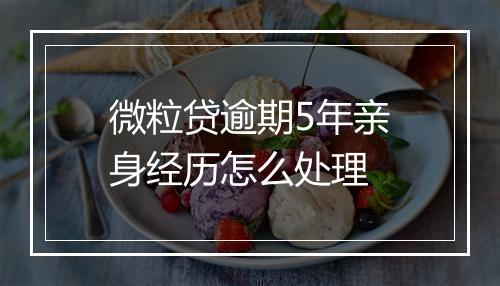 微粒贷逾期5年亲身经历怎么处理