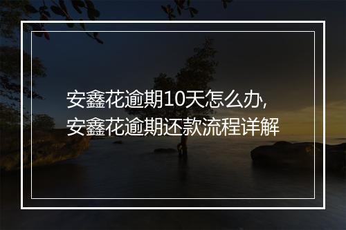 安鑫花逾期10天怎么办,安鑫花逾期还款流程详解