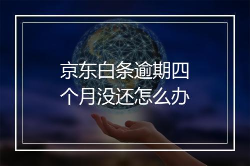 京东白条逾期四个月没还怎么办