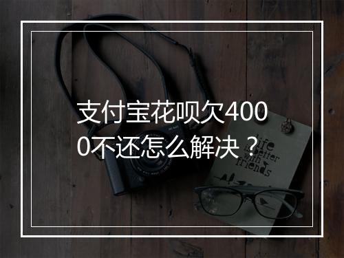 支付宝花呗欠4000不还怎么解决？