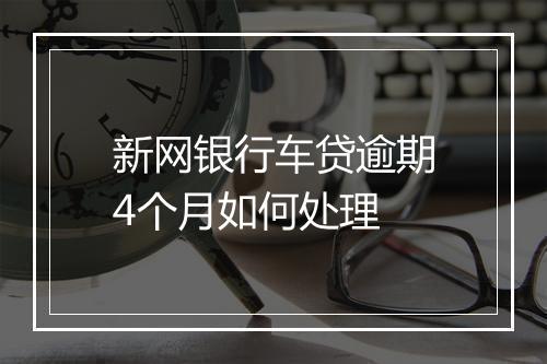 新网银行车贷逾期4个月如何处理