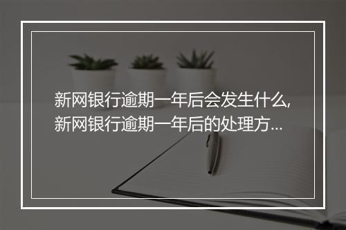 新网银行逾期一年后会发生什么,新网银行逾期一年后的处理方式