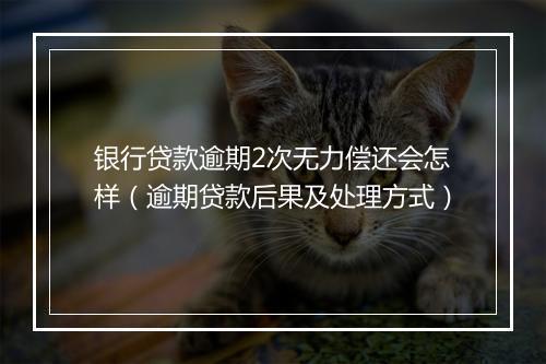 银行贷款逾期2次无力偿还会怎样（逾期贷款后果及处理方式）