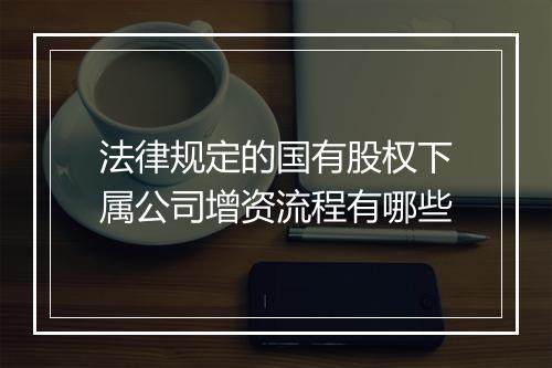 法律规定的国有股权下属公司增资流程有哪些