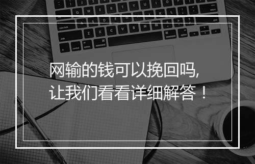 网输的钱可以挽回吗,让我们看看详细解答！