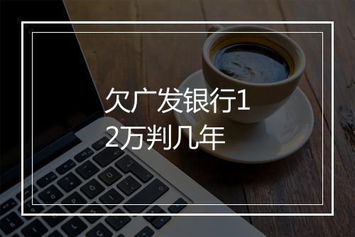 欠广发银行12万判几年