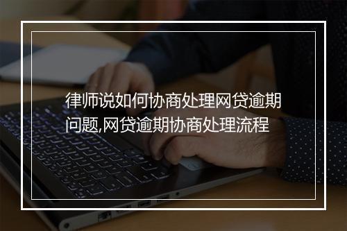 律师说如何协商处理网贷逾期问题,网贷逾期协商处理流程