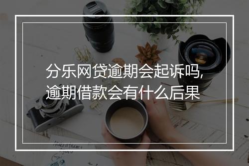 分乐网贷逾期会起诉吗,逾期借款会有什么后果