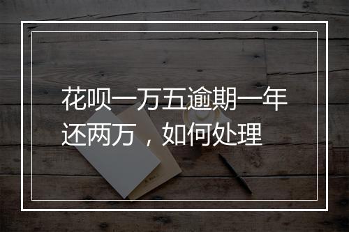 花呗一万五逾期一年还两万，如何处理
