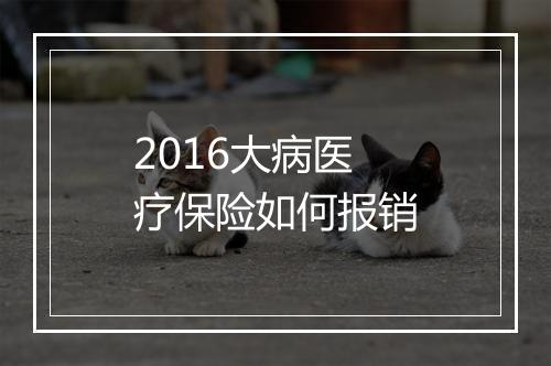 2016大病医疗保险如何报销