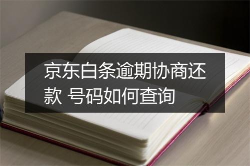 京东白条逾期协商还款 号码如何查询