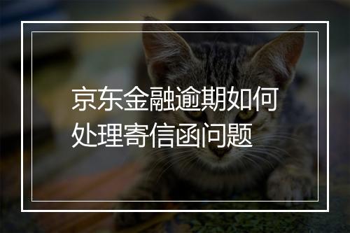 京东金融逾期如何处理寄信函问题