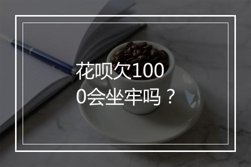 花呗欠1000会坐牢吗？