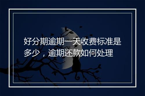 好分期逾期一天收费标准是多少，逾期还款如何处理