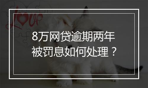 8万网贷逾期两年被罚息如何处理？