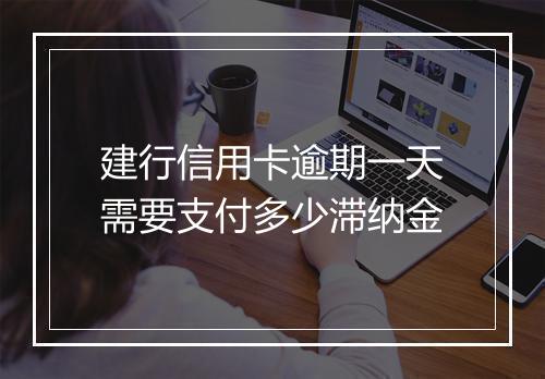 建行信用卡逾期一天需要支付多少滞纳金