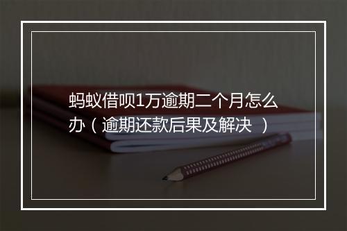 蚂蚁借呗1万逾期二个月怎么办（逾期还款后果及解决 ）